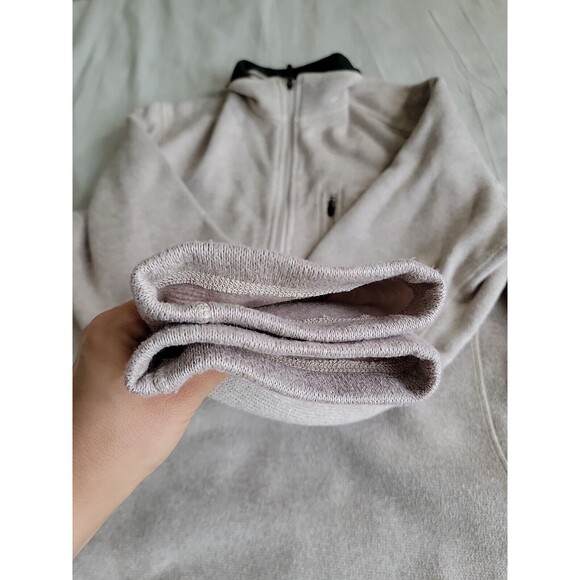 Woolrich Mens 2XL 1/4 Zip Pullover Cream Beige Pocket Logo Casual Solid Dad - Picture 8 of 15